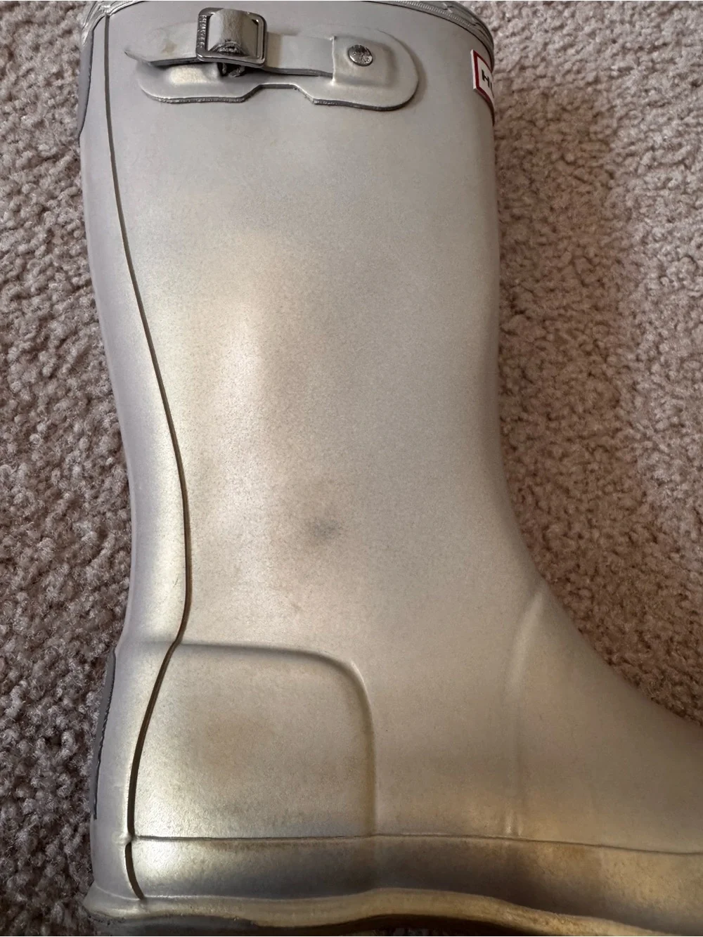 Hunter KIDS' ORIGINAL NEBULA WATERPROOF RAIN BOOT IN PALE GOLD